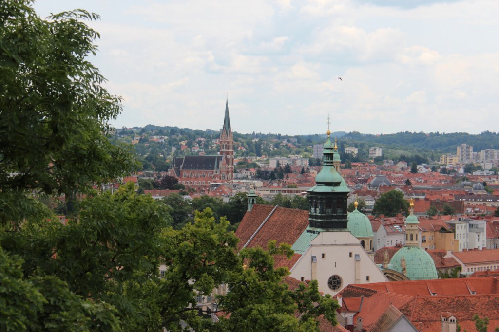 Spaziergang durch die Innenstadt von Graz